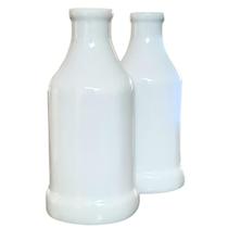 Jogo 2 Vasos garrafa decorativo - porcelana Branca