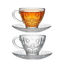 Jogo 2 Xícara De Chá Vidro Transparente Com Pires Bohemia Café Relevo 220ml Em Casa Tem Jogo 2 Xícara De Chá Vidro Transparente Com Pires Bohemia Café Relevo 220ml Em Casa Tem