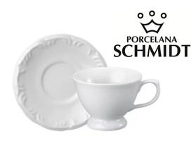 Jogo 2 Xícaras 70ml Com 2 Pires Para Café Linha Pomerode Porcelana Schmidt