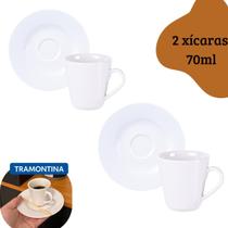 JOGO 2 XÍCARAS CAFÉ TRAMONTINA LEONORA 70ml JOGO 2 XÍCARAS CAFÉ TRAMONTINA LEONORA 70ml