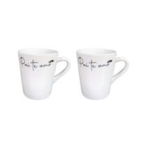 Jogo 2 Xícaras Porcelana 120ml Pai Te Amo Bigode