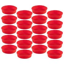 Jogo 20 Assadeiras Redonda Antiaderente Cor Silicone