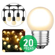 Jogo 20 Lâmpadas LED Bolinha Decorativa G45 4W Branco Ambar 270 Lumens E27 61268