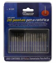 Jogo 20 Pontas Diamantadas P/ Retífica Gravação E Acabamento Jogo 20 Pontas Diamantadas P/ Retífica Gravação E Acabamento
