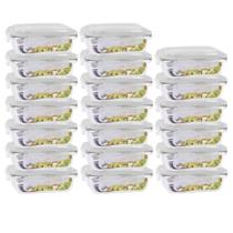 Jogo 20 Potes 640ml Hermético Anel Vedação
