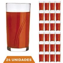 Jogo 24 Copos Brisa 300ml Agua Vidro Transparente Suco Nadir