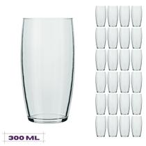 Jogo 24 Copos Chiques 300ml Oca Drinks Vidro Mesa Posta