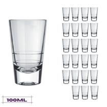 Jogo 24 Copos de Shot 100ml Caninha Dose Tequila Whisky