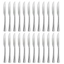 Jogo 24 Facas De Mesa Aço Inox Cor Prata Linha Silver Em Casa Tem