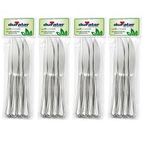 Jogo 24 Facas Mesa Aço Inox Duralar Talher Jantar Jogo 24 Facas Mesa Aço Inox Duralar Talher Jantar