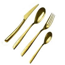 Jogo 24 Pçs Talheres Decorado Cozinha Dourado Vento Bugatti Jogo 24 Pçs Talheres Decorado Cozinha Dourado Vento Bugatti