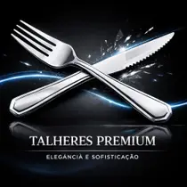 Jogo 24 Peças Garfo Faca Inox - Churrasco / Bar/ Restaurante