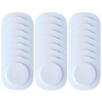 Jogo 24 Pratos Quadrado Branco 28cm em Melamina Premium Jogo 24 Pratos Quadrado Branco 28cm em Melamina Premium