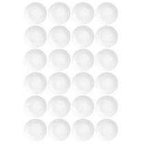 Jogo 24 Pratos Rasos 28cm Sophia Tramontina Porcelana Branca Restaurante Hotel