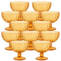 Jogo 24 Taças de Sobremesas Luxo Diamante Âmbar Transparente 320ml Grosso Resistente Diamond Jogo 24 Taças de Sobremesas Luxo Diamante Âmbar Transparente 320ml Grosso Resistente Diamond