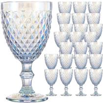Jogo 24 Taças de Vidro Luxo Agata Rainbow Furtacor 340ml Vinho Água Drinks Grosso Resistente Ametista Jogo 24 Taças de Vidro Luxo Agata Rainbow Furtacor 340ml Vinho Água Drinks Grosso Resistente Ametista