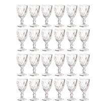 Jogo 24 Taças Vidro 325ml Fio De Ouro Diamante Kit Luxo Lyor Jogo 24 Taças Vidro 325ml Fio De Ouro Diamante Kit Luxo Lyor