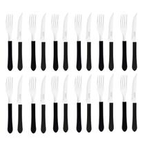 Jogo 24 Talheres Mesa P/ Cozinha Leme Jantar Faca Garfo Inox Tramontina