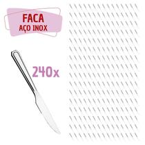 Jogo 240 Pçs Faca Reforçada Inox Restaurante / Bar / Casa - PRATICASA Jogo 240 Pçs Faca Reforçada Inox Restaurante / Bar / Casa - PRATICASA