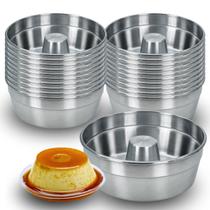 Jogo 25 Forma de Bolo e Pudim com Cone Alumínio Polido 24 cm