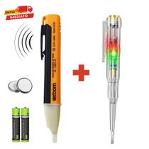 Jogo 2x1 Chave de Fenda Teste Voltagem + Caneta Detector Tensão Corrente