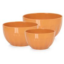 Jogo 3 Bowls Redondos em Melamina Cor Terracota Gourmet Mix