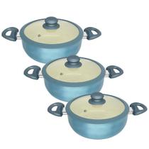 Jogo 3 Caçarola Indução Silicone Genebra 24cm - AL163