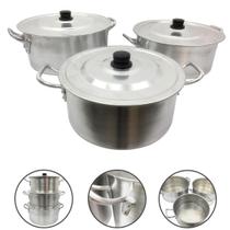 Jogo 3 Caçarola Panela Grande Industrial Alumínio Reforçado Hotel Restaurante N 30 32 34 Jogo 3 Caçarola Panela Grande Industrial Alumínio Reforçado Hotel Restaurante N 30 32 34