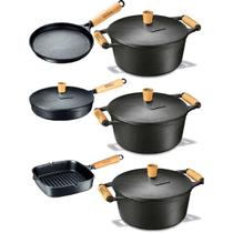 Jogo 3 Caçarolas E 3 Frigideira Ferro - Panela Mineira