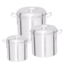 Jogo 3 Caldeirões Linha Hotel Industrial 26, 28 e 30CM