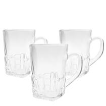Jogo 3 Caneca Xícara de Café Capuccino Chá Vidro 170ml Jogo 3 Caneca Xícara de Café Capuccino Chá Vidro 170ml