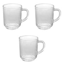 Jogo 3 Canecas Safira 225ml Chás e Café