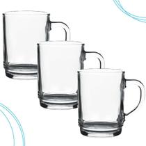 Jogo 3 Canecas/xicaras Vidro Clear Café Capuccino 250ml - Lehavi Jogo 3 Canecas/xicaras Vidro Clear Café Capuccino 250ml - Lehavi