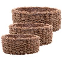 Jogo 3 cestas redondas de fibra natural - wolff Jogo 3 cestas redondas de fibra natural - wolff