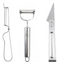 Jogo 3 Descascadores De Frutas E Legumes Inox Premium Inox Jogo 3 Descascadores De Frutas E Legumes Inox Premium Inox