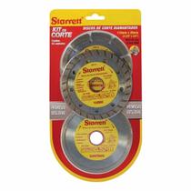 Jogo 3 Discos Diamantado Contínuo, Turbo, Segmentado 110mm KDDP110-3 Starrett Jogo 3 Discos Diamantado Contínuo, Turbo, Segmentado 110mm KDDP110-3 Starrett