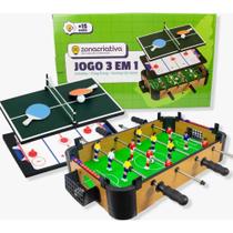 Jogo 3 em 1 Ping Pong Hockey Pebolim - Zona Criativa Original Jogo 3 em 1 Ping Pong Hockey Pebolim - Zona Criativa Original