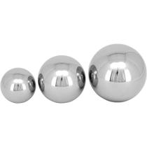 Jogo 3 Esferas Decorativa Enfeite Casa Vidro Cinza Home Jogo 3 Esferas Decorativa Enfeite Casa Vidro Cinza Home