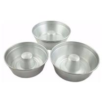 Jogo 3 Formas Bolo Pudim Formato Cone Padaria 20, 22 e 24 Cm