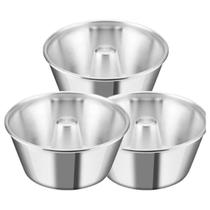 Jogo 3 Formas de Pudim Bolo Redonda Aluminio Brilhante 16 cm Jogo 3 Formas de Pudim Bolo Redonda Aluminio Brilhante 16 cm