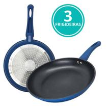 Jogo 3 Frigideira de Indução Revestimento Cerâmica Antiaderente 24cm Jogo 3 Frigideira de Indução Revestimento Cerâmica Antiaderente 24cm