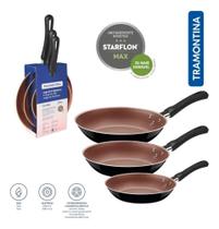 Jogo 3 Frigideiras Antiaderente 16cm 20cm 24cm Tramontina