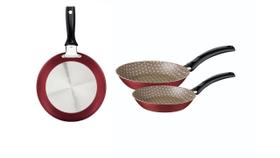 Jogo 3 Frigideiras Tramontina Turim Antiaderente Starflon Max 16_20_24cm Vermelho Jogo 3 Frigideiras Tramontina Turim Antiaderente Starflon Max 16_20_24cm Vermelho