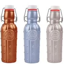 Jogo 3 Garrafa Vidro 300ml Cactos Metálica Tampa Hermética Jogo 3 Garrafa Vidro 300ml Cactos Metálica Tampa Hermética