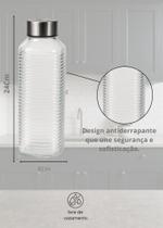 Jogo 3 Garrafas Vidro Geladeira Cozinha Organizada Design Elegante Armazena Líquidos Suco Leite Água Tampa Segura Qualidade Premium Durável -