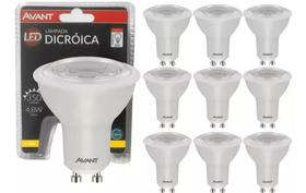 Jogo 3 Lâmpada De Led Dicróica Ne4000k 4,8w Luz Banca Neutra