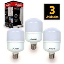 Jogo 3 Lâmpadas Led Bulbo 50w Bivolt 6500k Luz Branca Sala