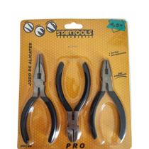 Jogo 3 Mini Alicates 4,5'' Preta