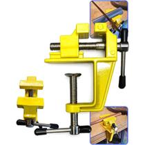 Jogo 3 Mini Torno Bancada Profissional 30mm Fixa Morsa Mesa