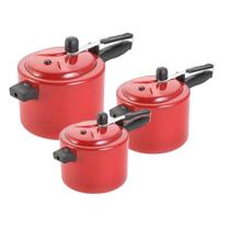 Jogo 3 Panela de Pressao 2,5 Litros, 4,5 Litros e 7 Litros Colorida - Kit 3 Peças
